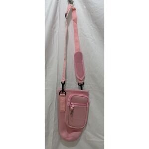 Water Bottle Carry Bag‎ Sleeve Holder with Strap and Phone Pockets & Cards Pink